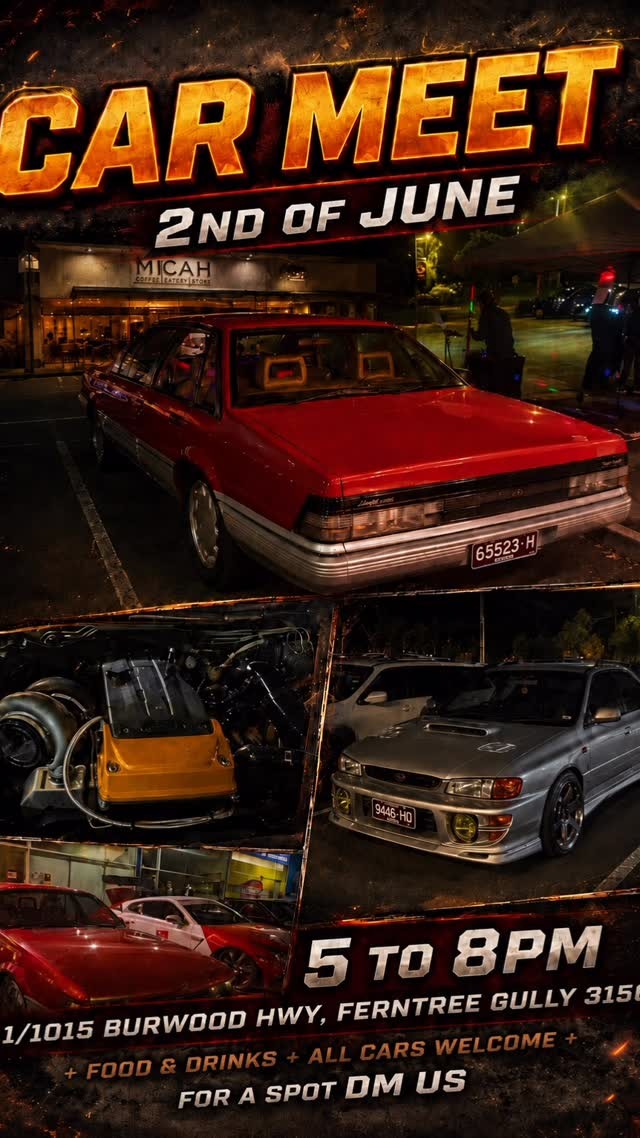 Car Meet — JDM car meet in Melbourne, VIC on Tuesday 2 June 2026