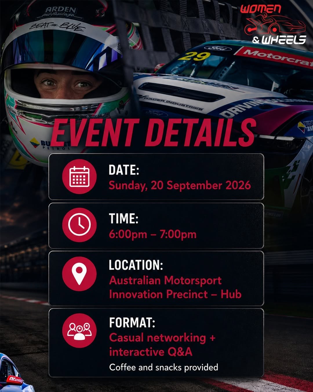 Women & Wheels: Accelerating Pathways — car meet in Sydney, NSW on Sunday 20 September 2026