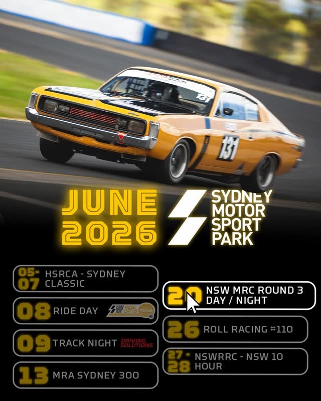 HSRCA Sydney Classic — Classic spectator event in Sydney, NSW on Friday 5 June 2026