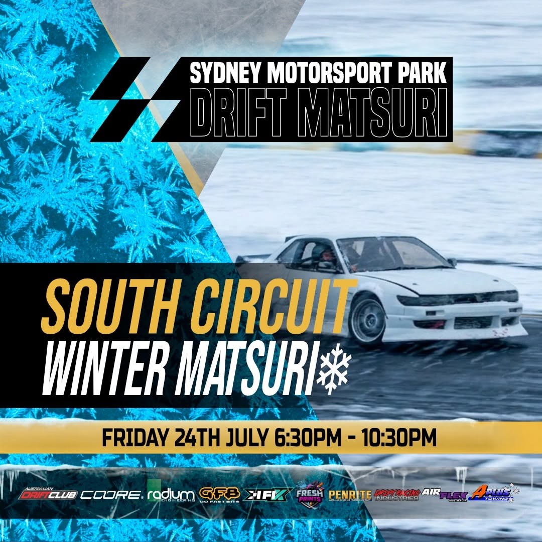 Sydney Motorsport Park Drift Matsuri — JDM track day in Sydney, NSW on Friday 24 July 2026