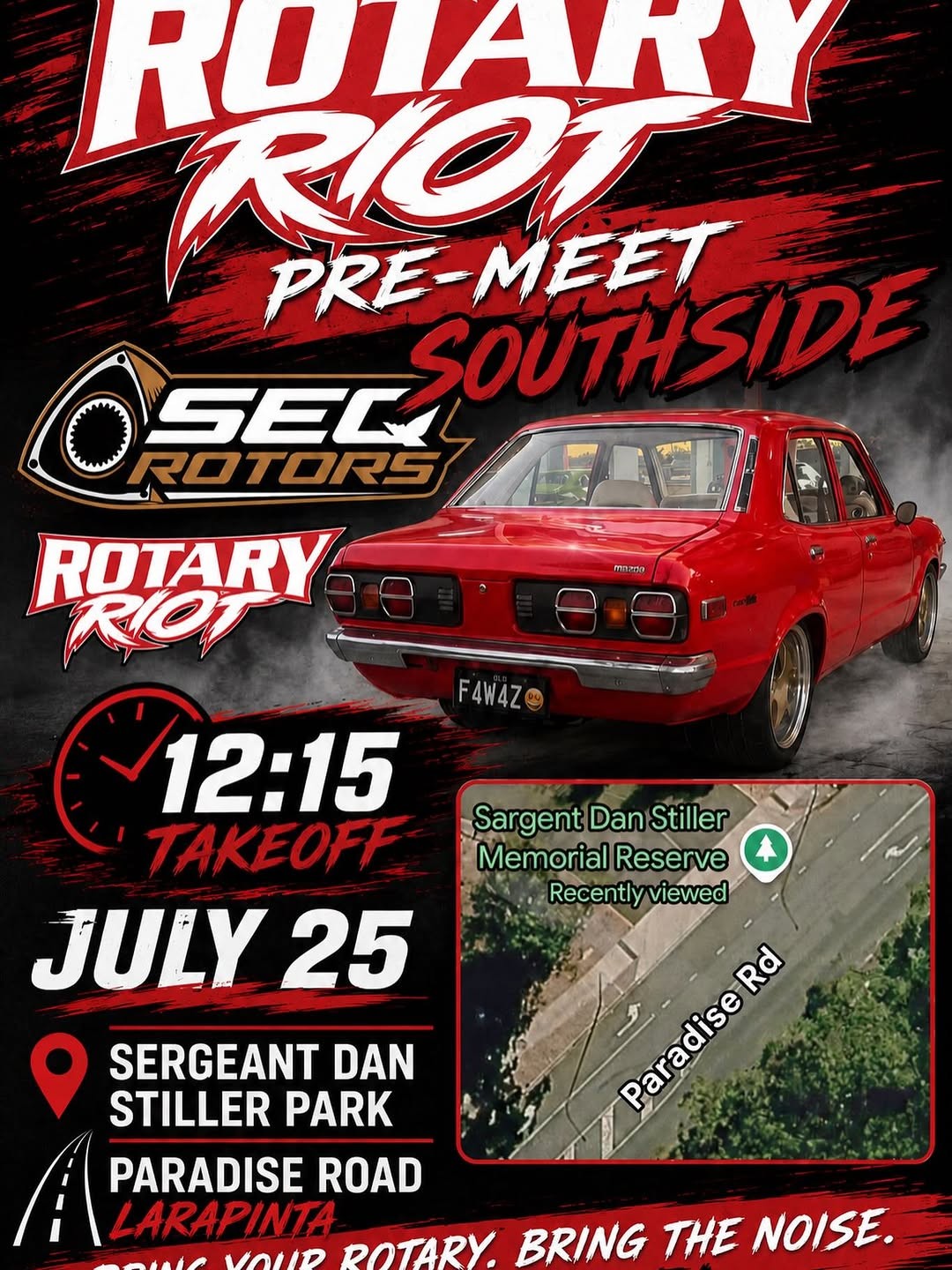 Rotary Riot Pre-Meet Southside — JDM car meet in Brisbane, QLD on Saturday 25 July 2026