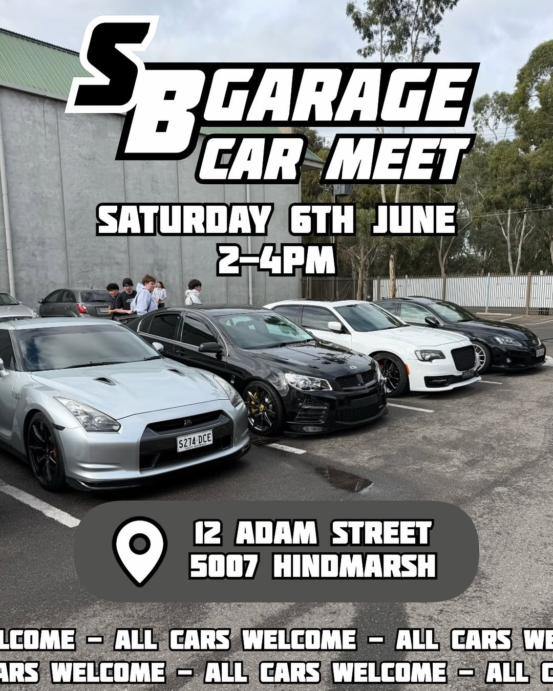 SB Garage Car Meet — JDM/Muscle car meet in Adelaide, SA on Saturday 6 June 2026