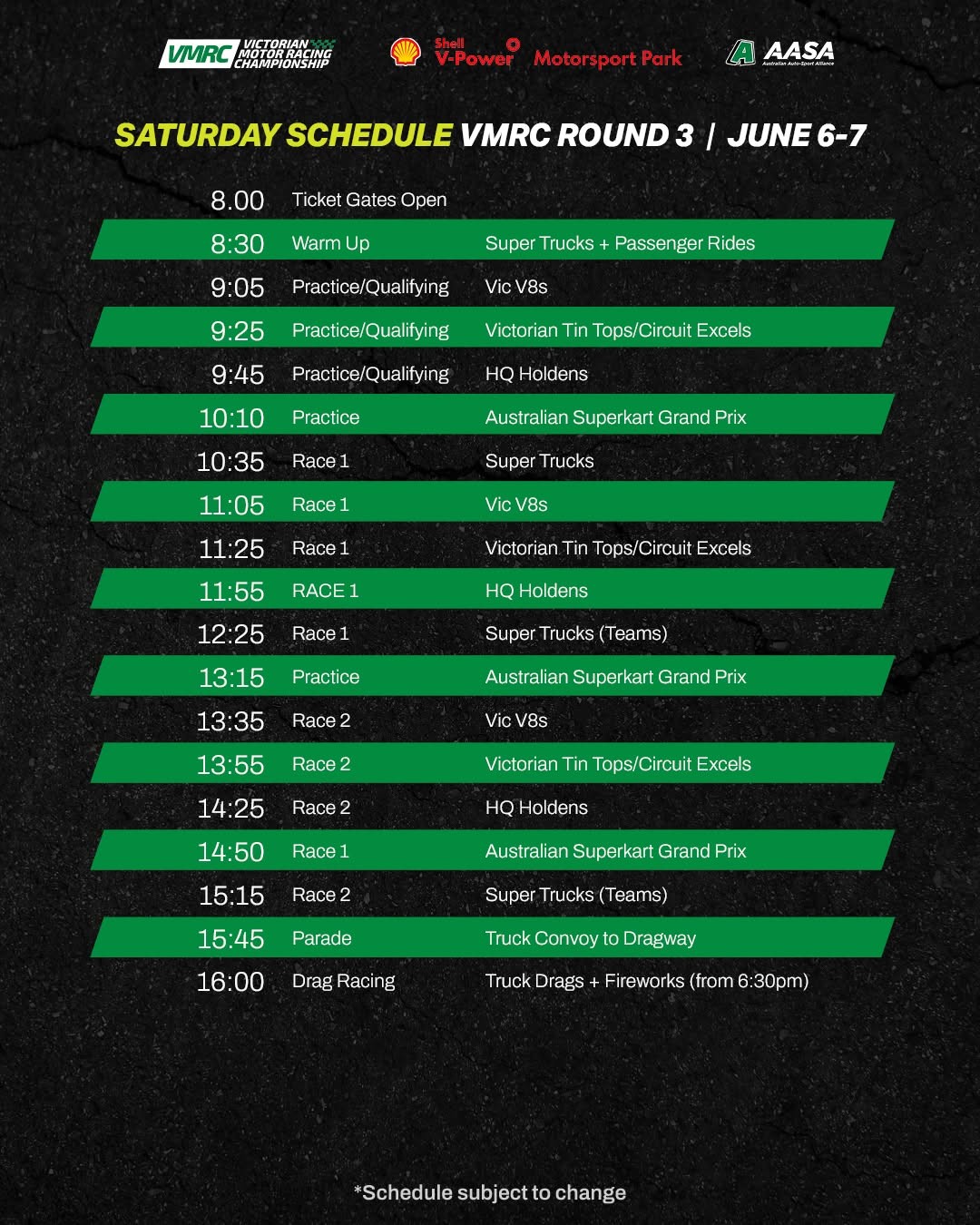 VMRC Round 3 — Muscle spectator event in Adelaide, SA on Saturday 6 June 2026