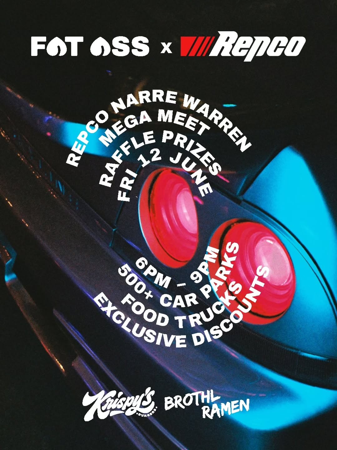 Repco Narre Warren Mega Meet — JDM car meet in Melbourne, VIC on Friday 12 June 2026