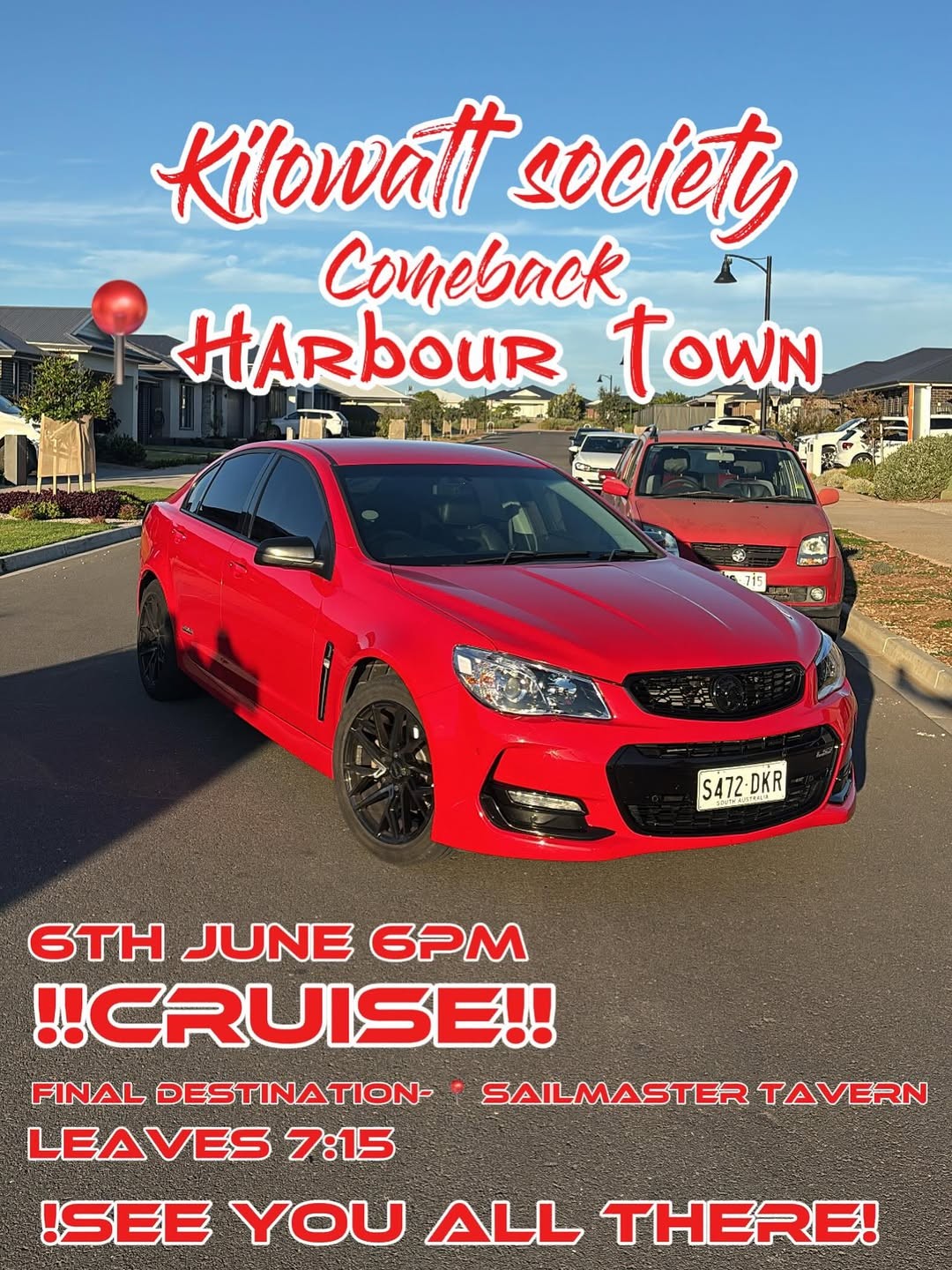 Kilowatt Society Comeback Harbour Town Cruise — Stance car meet in Adelaide, SA on Saturday 6 June 2026