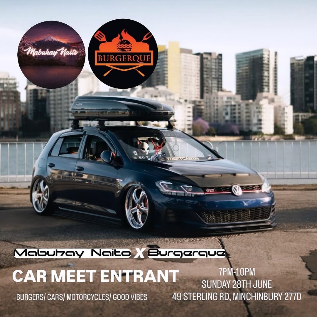 Mabuhay Naito x Burgerque Car Meet — JDM/Euro car meet in Sydney, NSW on Sunday 28 June 2026