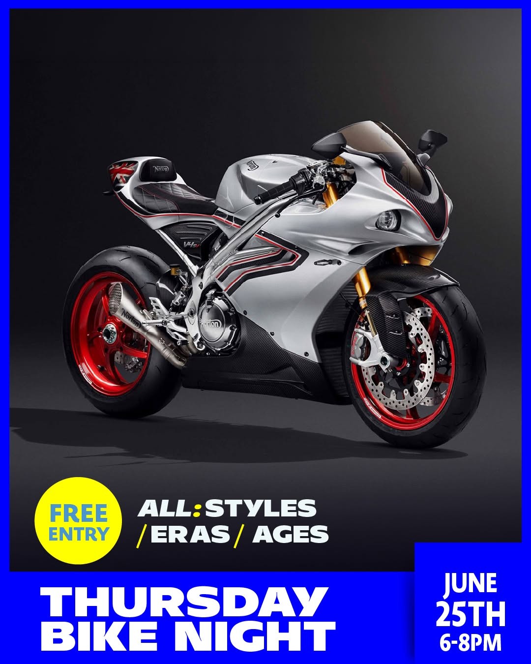 Thursday Bike Night — Classic car meet in Sydney, NSW on Thursday 25 June 2026