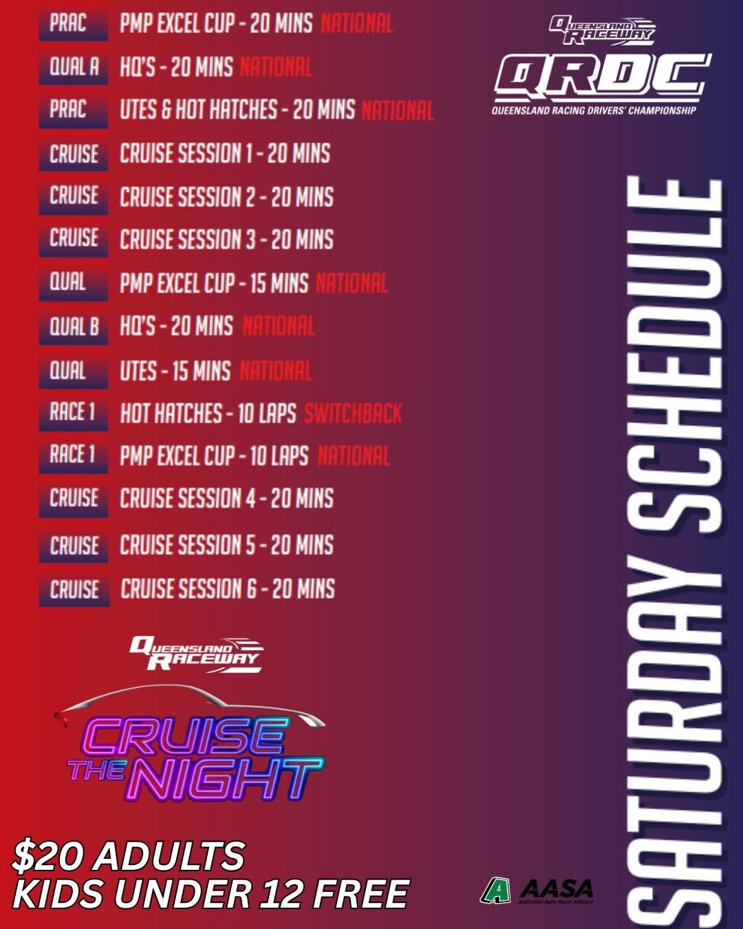 Cruise The Night — JDM car meet in Brisbane, QLD on Saturday 6 June 2026