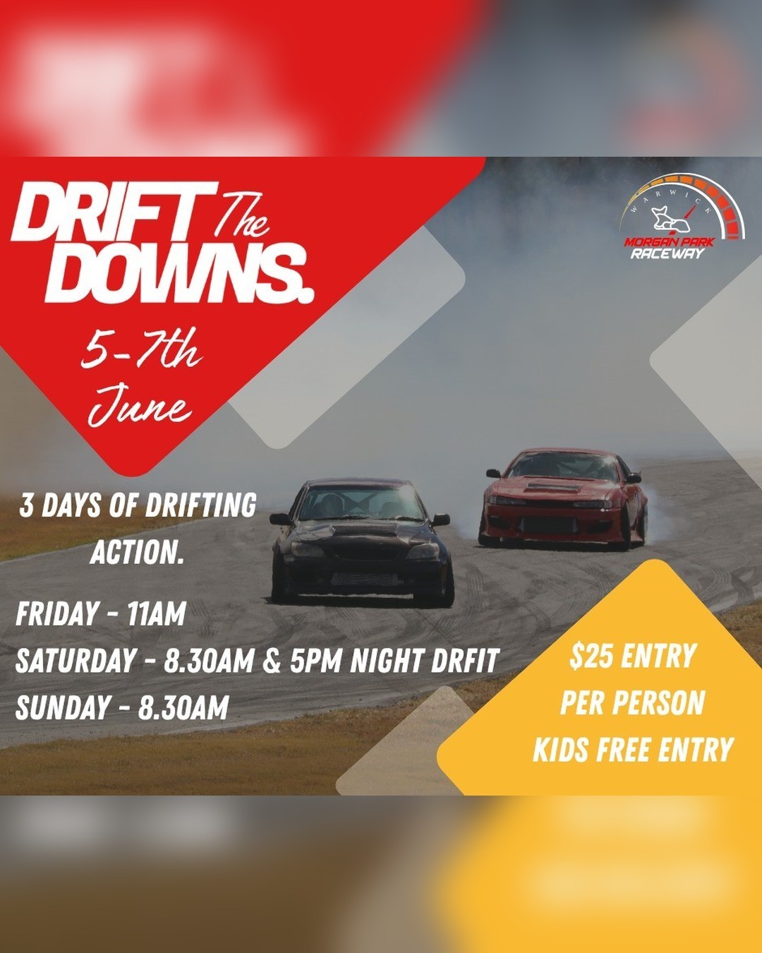 Drift the Downs — JDM track day in Brisbane, QLD on Friday 5 June 2026