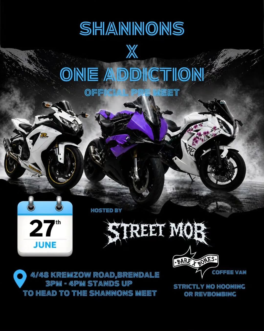 Shannons x One Addiction Official Pre Meet — car meet in Brisbane, QLD on Saturday 27 June 2026