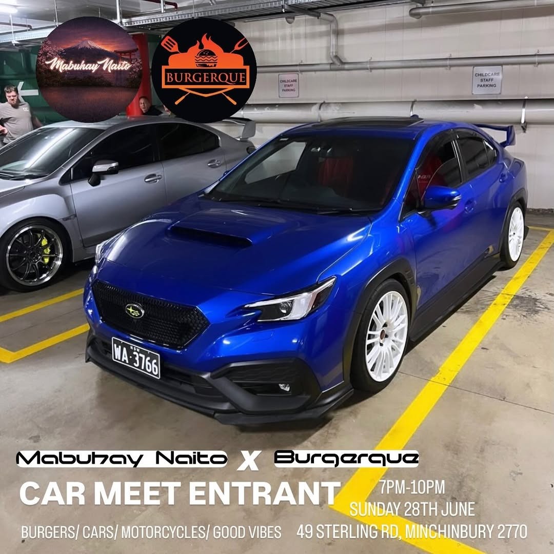 Mabuhay Naito X Burgerque Car Meet — JDM car meet in Sydney, NSW on Sunday 28 June 2026