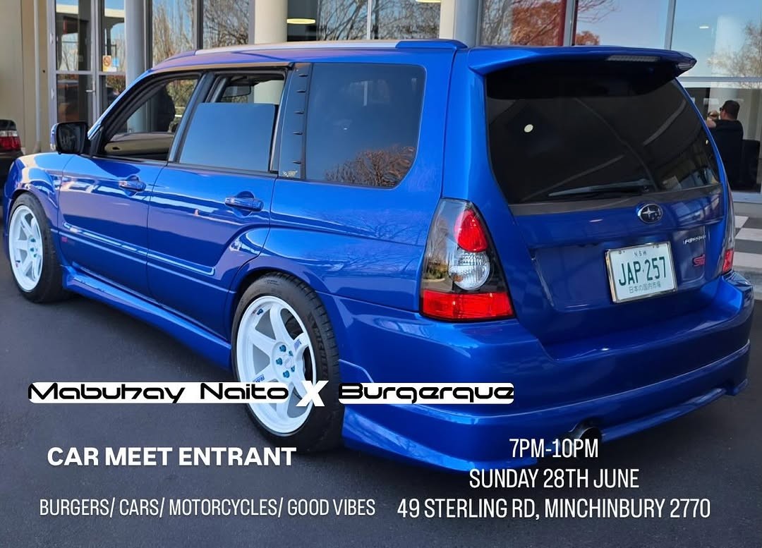 Mabuhay Naito X Burgerque Car Meet — JDM car meet in Sydney, NSW on Sunday 28 June 2026