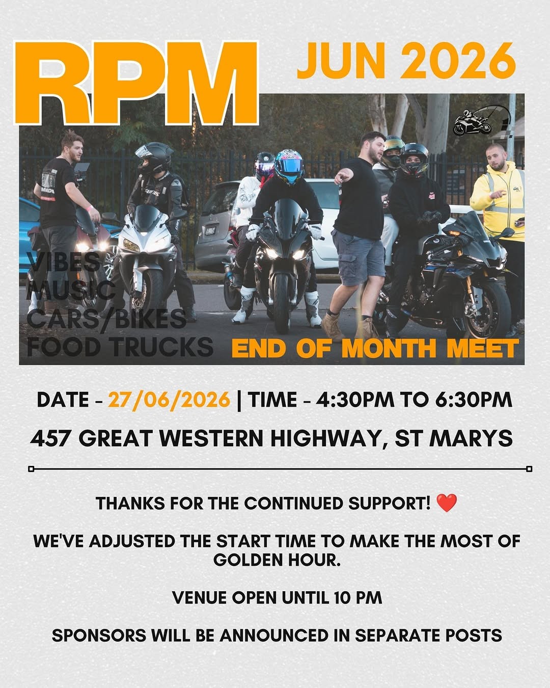 RPM End of Month Meet — car meet in Sydney, NSW on Saturday 27 June 2026