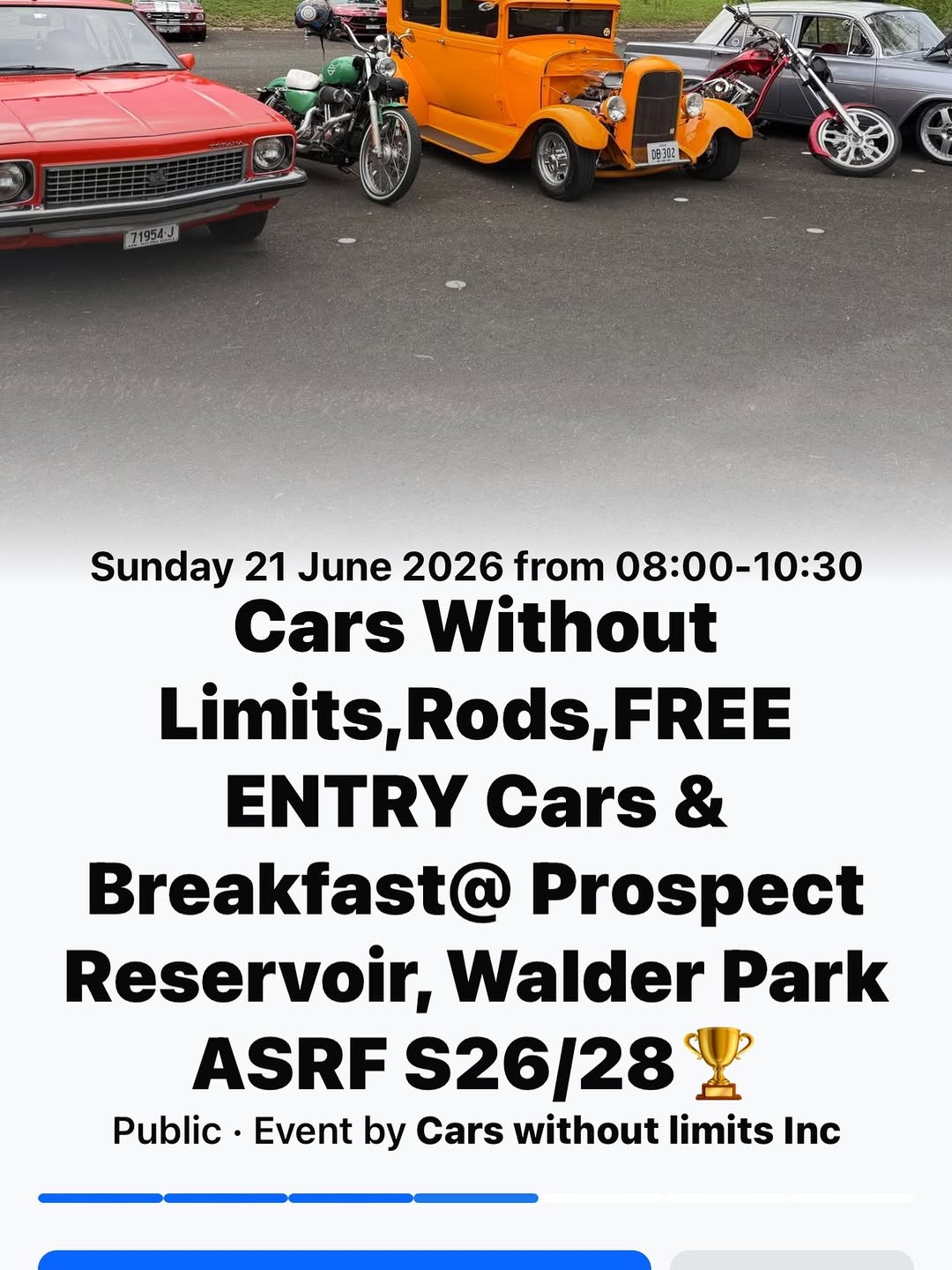 Cars Without Limits Cars & Breakfast — Classic/Muscle car meet in Sydney, NSW on Sunday 21 June 2026