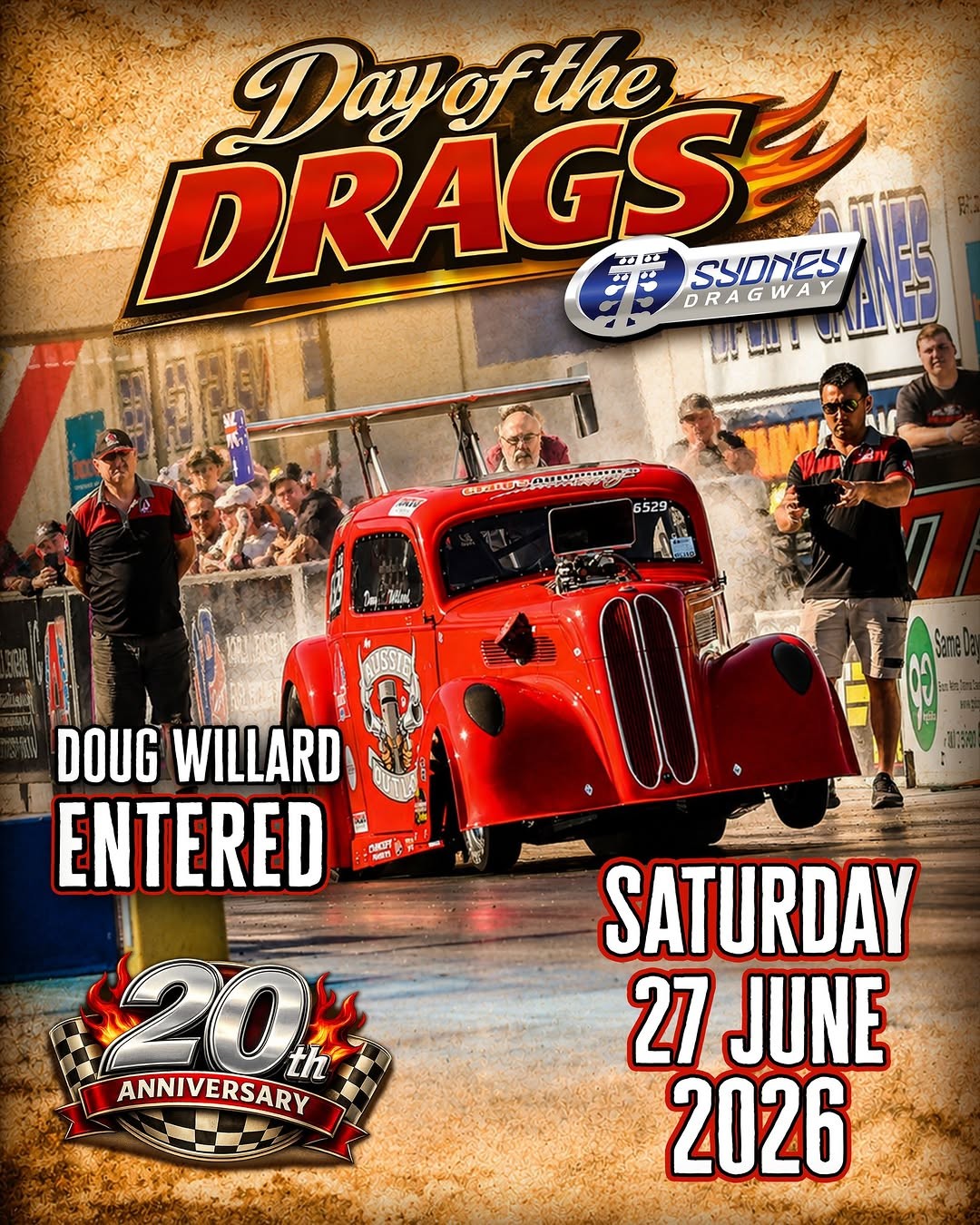 Day of the Drags — Muscle/Classic spectator event in Sydney, NSW on Saturday 27 June 2026