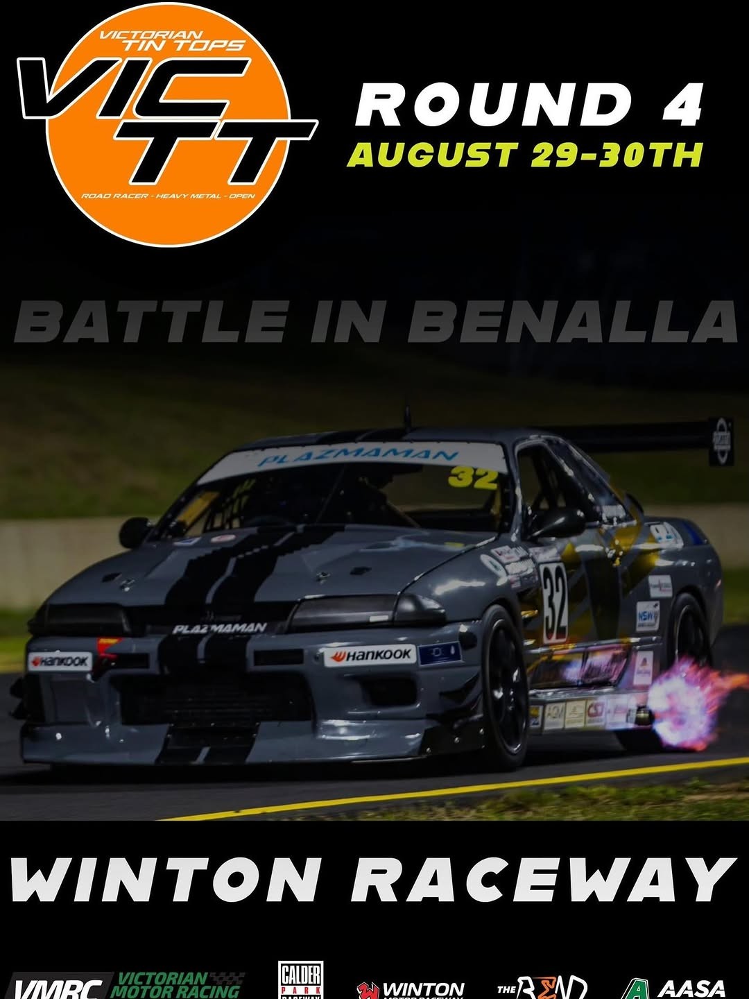 Victorian Tin Tops Round 4 — JDM/Muscle track day in Melbourne, VIC on Saturday 29 August 2026