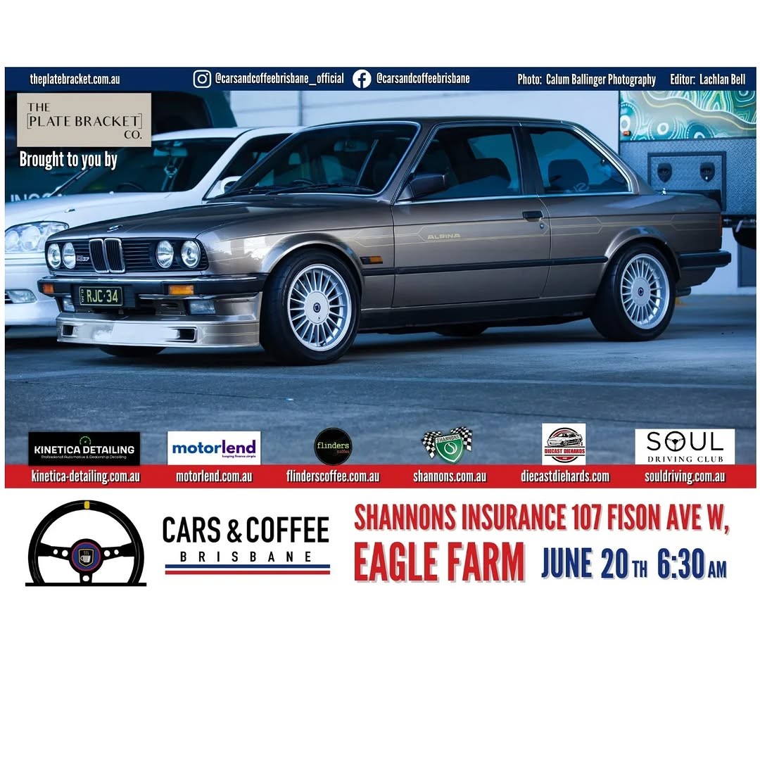 Cars & Coffee Brisbane — Classic/Euro car meet in Brisbane, QLD on Saturday 20 June 2026