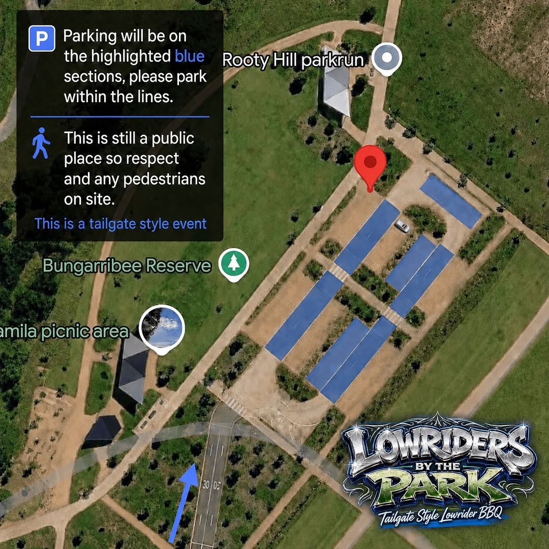 Lowriders by the Park — Classic/Stance car meet in Sydney, NSW on Sunday 14 June 2026