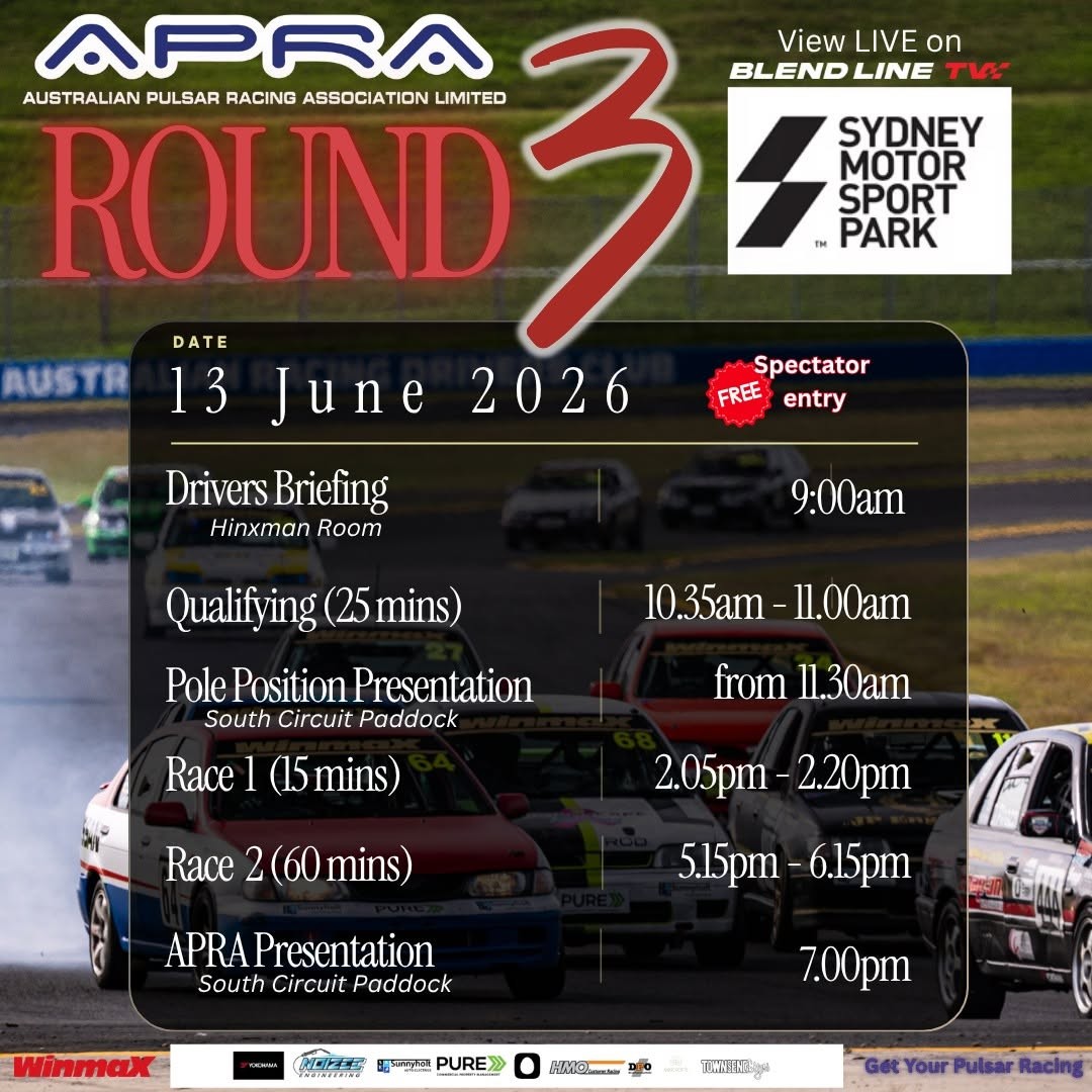 APRA Round 3 — JDM spectator event in Sydney, NSW on Saturday 13 June 2026