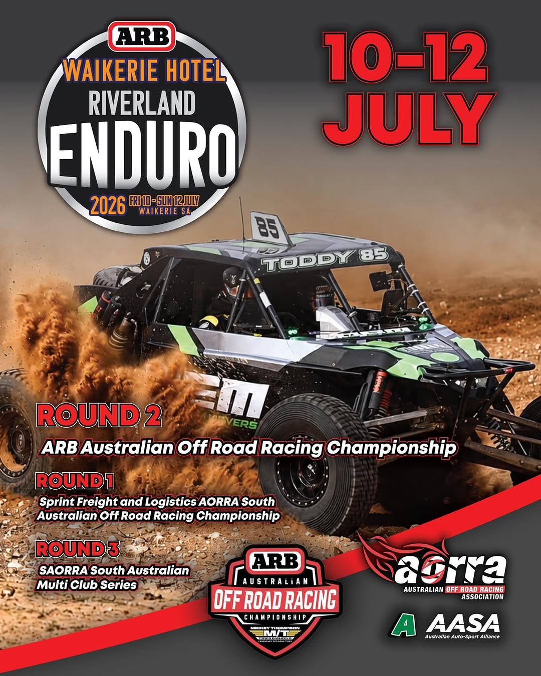 ARB Waikerie Hotel Riverland Enduro — 4x4 spectator event in Adelaide, SA on Friday 10 July 2026