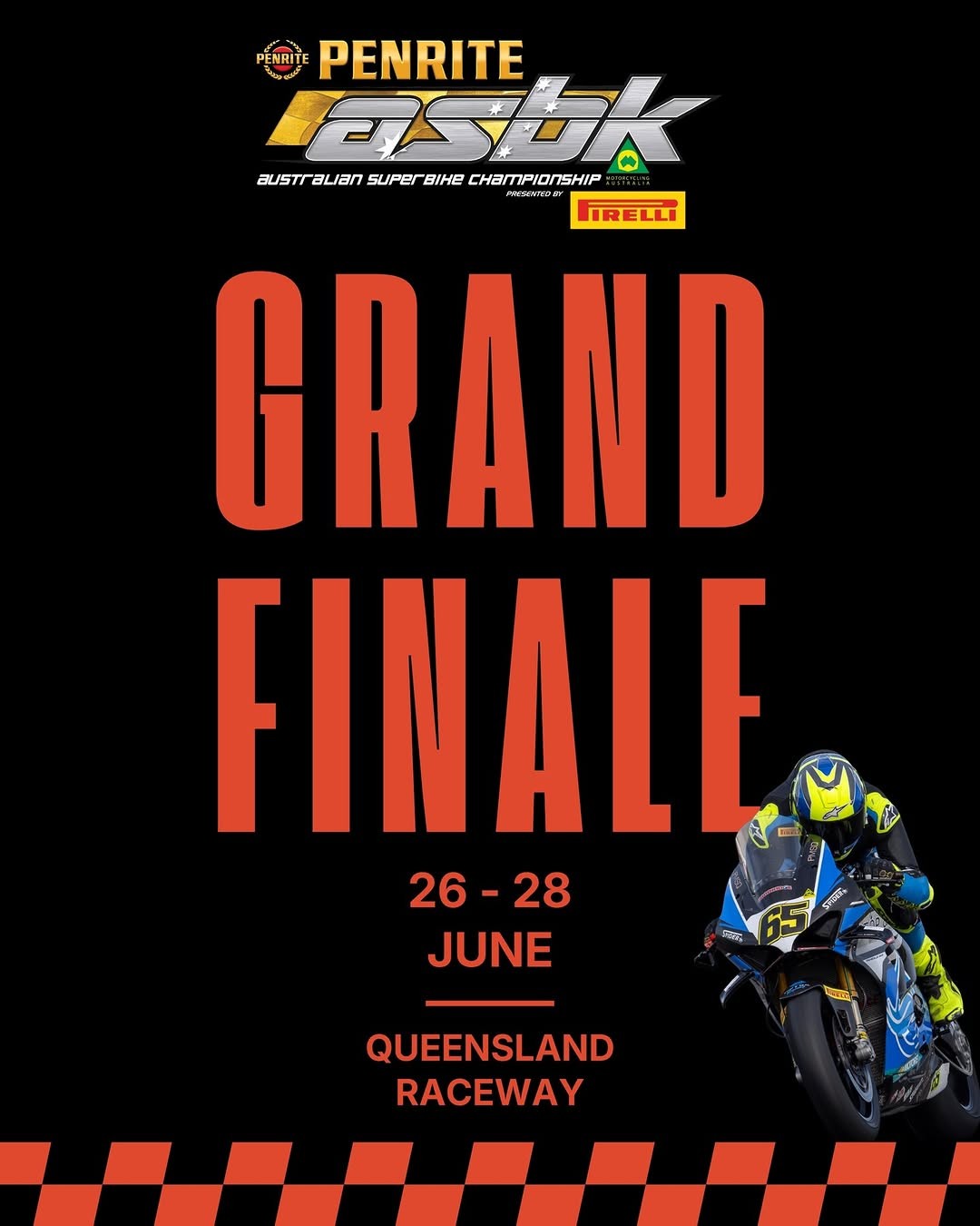 Penrite ASBK Australian Superbike Championship Grand Finale — spectator event in Brisbane, QLD on Friday 26 June 2026