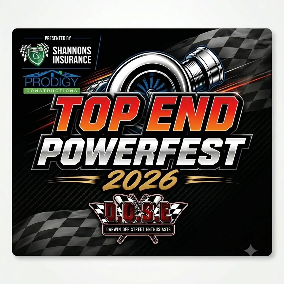 Top End Powerfest 2026 — JDM/Muscle spectator event in Darwin, NT on Friday 10 July 2026