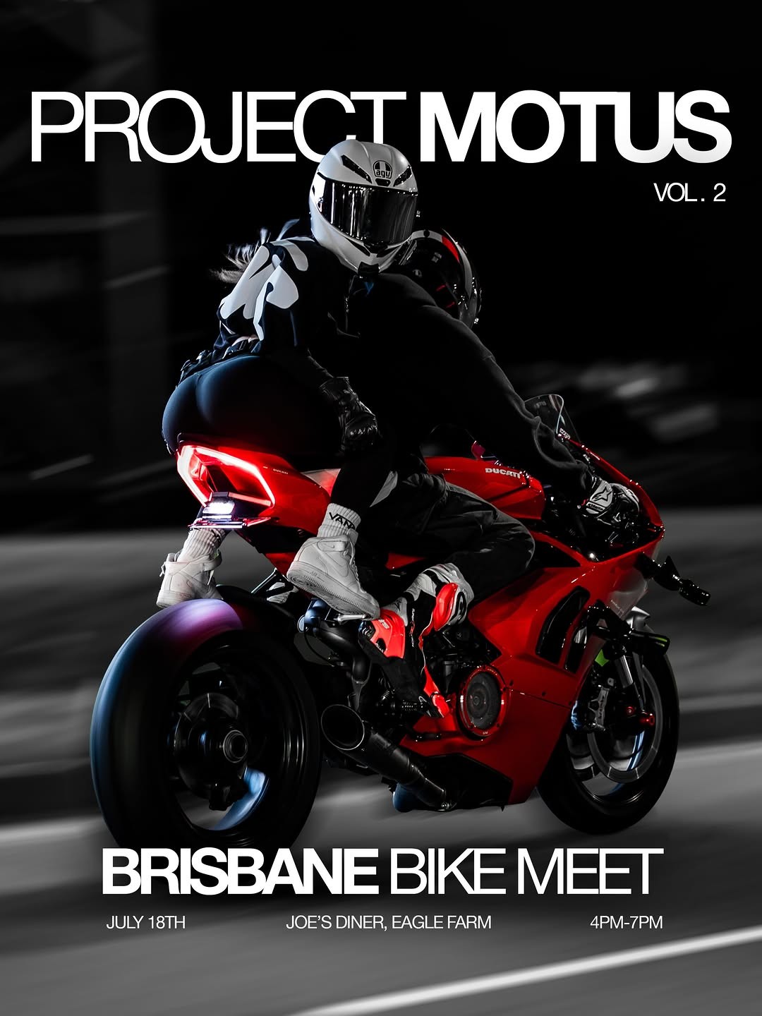 Project Motus Vol. 2 Brisbane Bike Meet — car meet in Brisbane, QLD on Saturday 18 July 2026