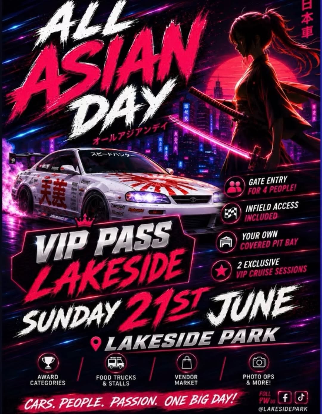 All Asian Day — JDM car meet in Brisbane, QLD on Sunday 21 June 2026