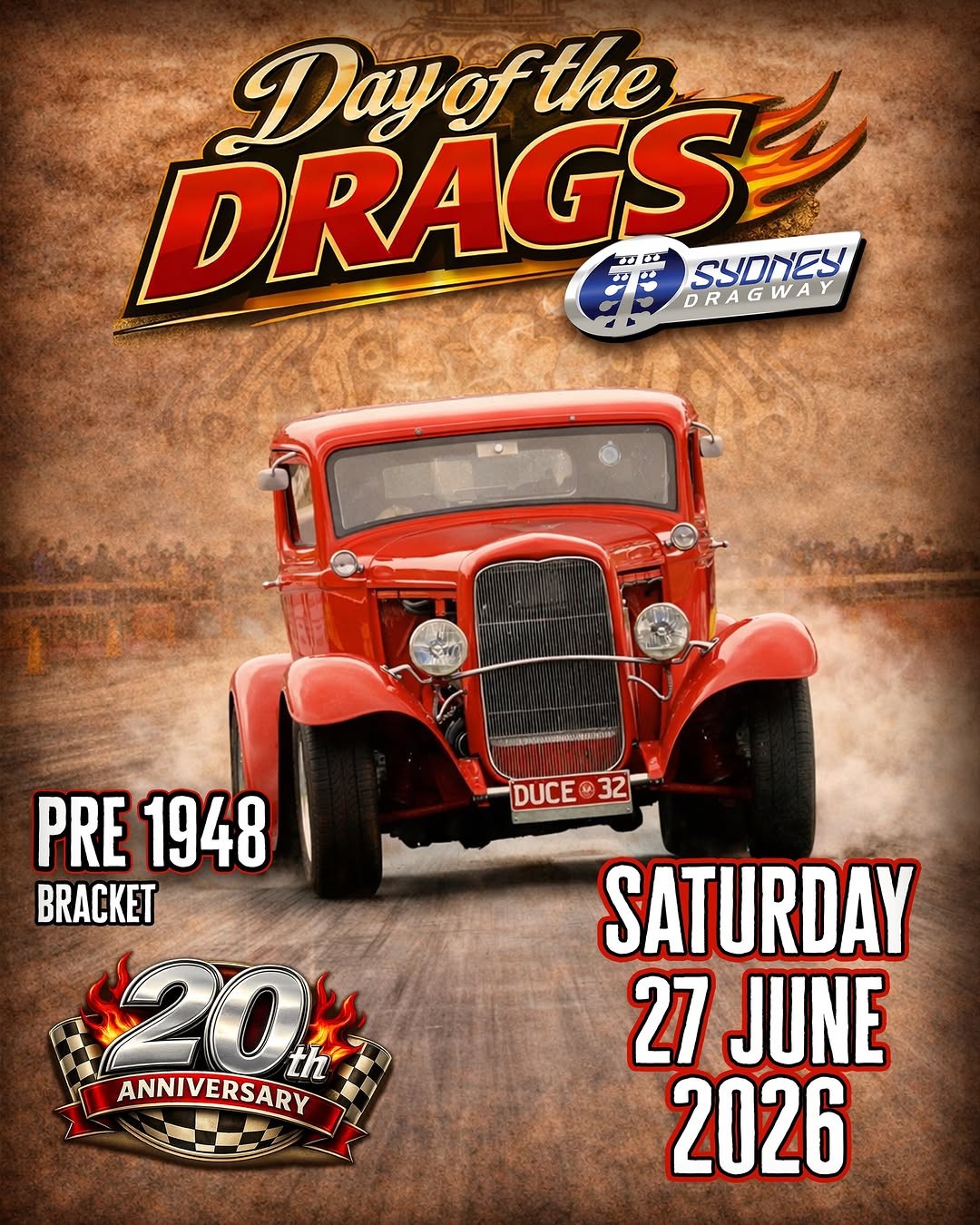Day of the Drags — Muscle/Classic spectator event in Sydney, NSW on Saturday 27 June 2026