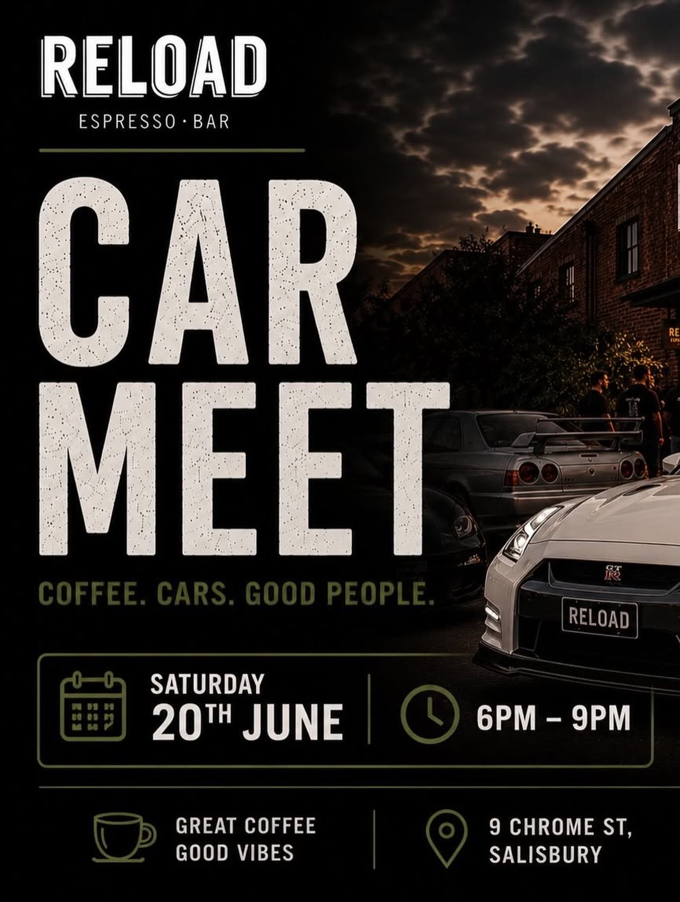 Reload Car Meet — JDM car meet in Brisbane, QLD on Saturday 20 June 2026