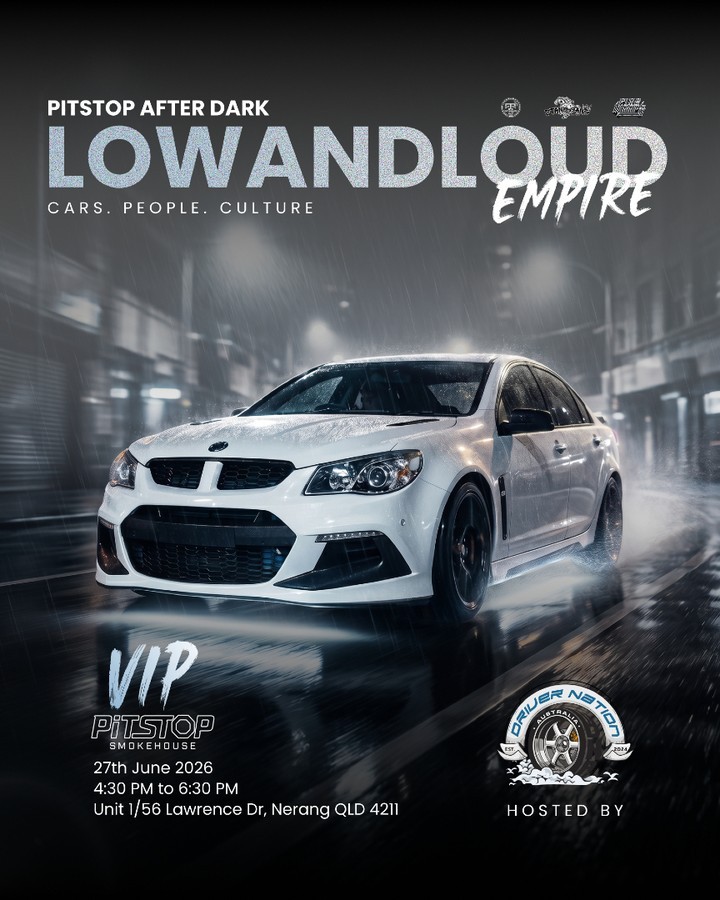 Pitstop After Dark — Stance/Muscle car meet in Gold Coast, QLD on Saturday 27 June 2026