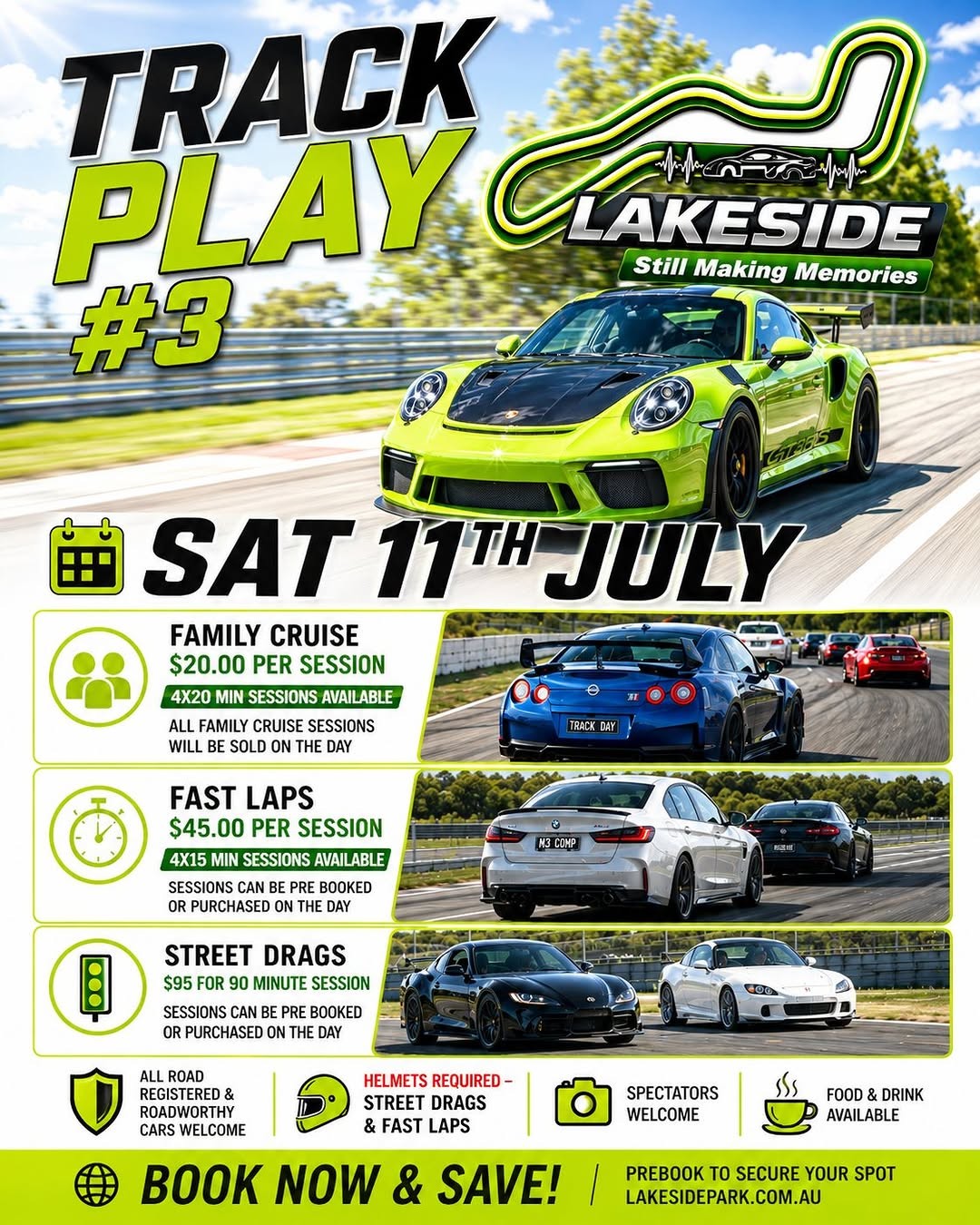 Track Play #3 — Muscle track day in Brisbane, QLD on Saturday 11 July 2026