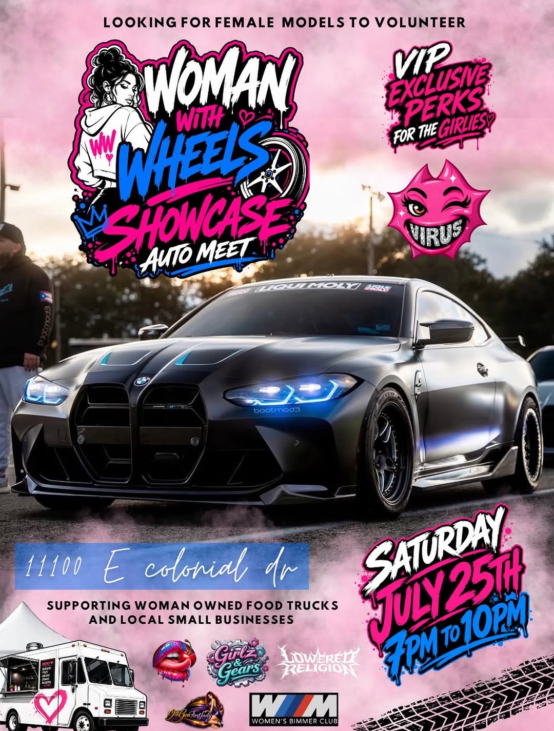 Woman With Wheels Showcase Auto Meet — Euro/JDM car meet in International on Saturday 25 July 2026