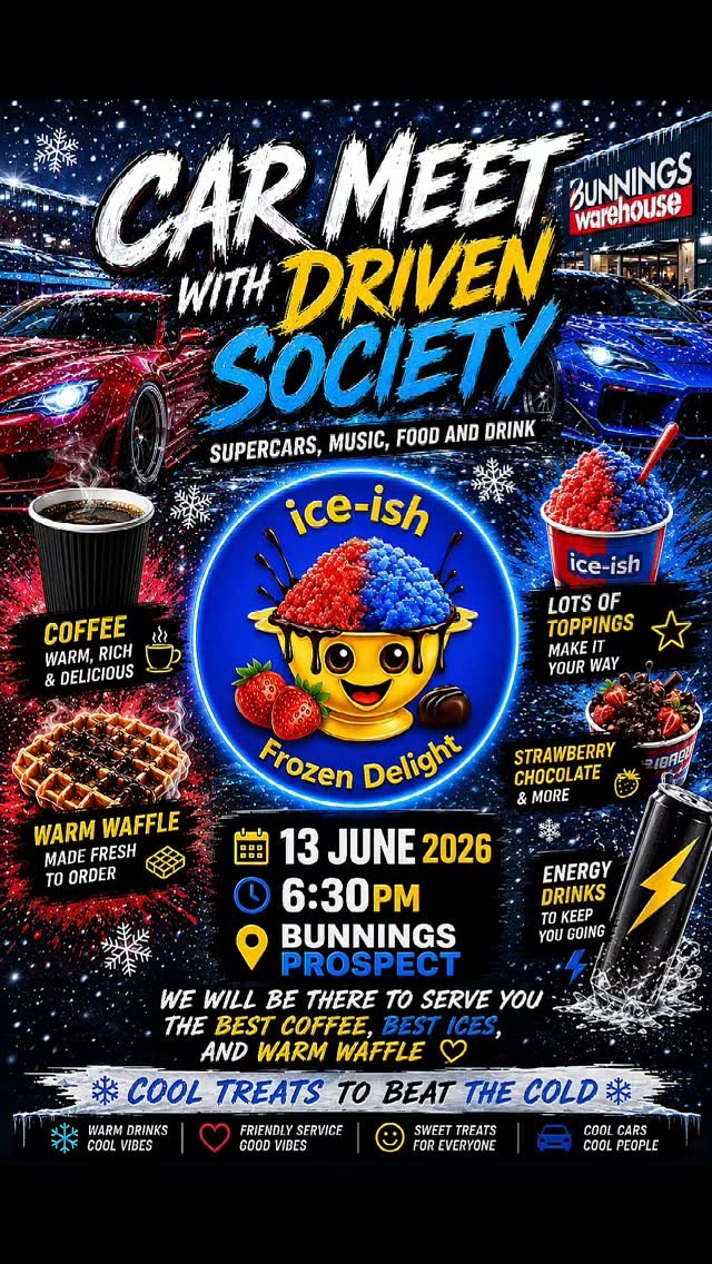 Car Meet with Driven Society — Euro/Exotic car meet in Adelaide, SA on Saturday 13 June 2026
