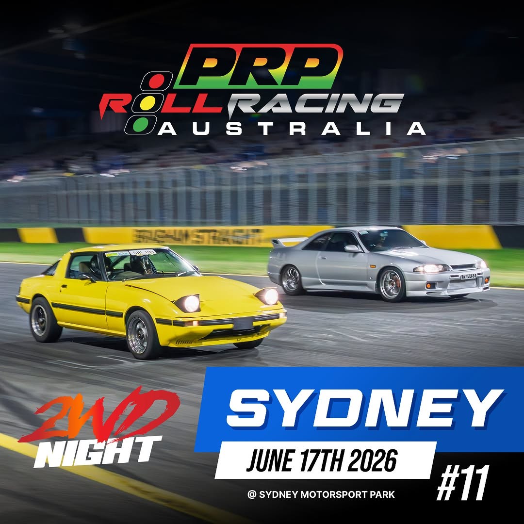 Roll Racing Sydney 2WD Night — JDM/Muscle track day in Sydney, NSW on Wednesday 17 June 2026