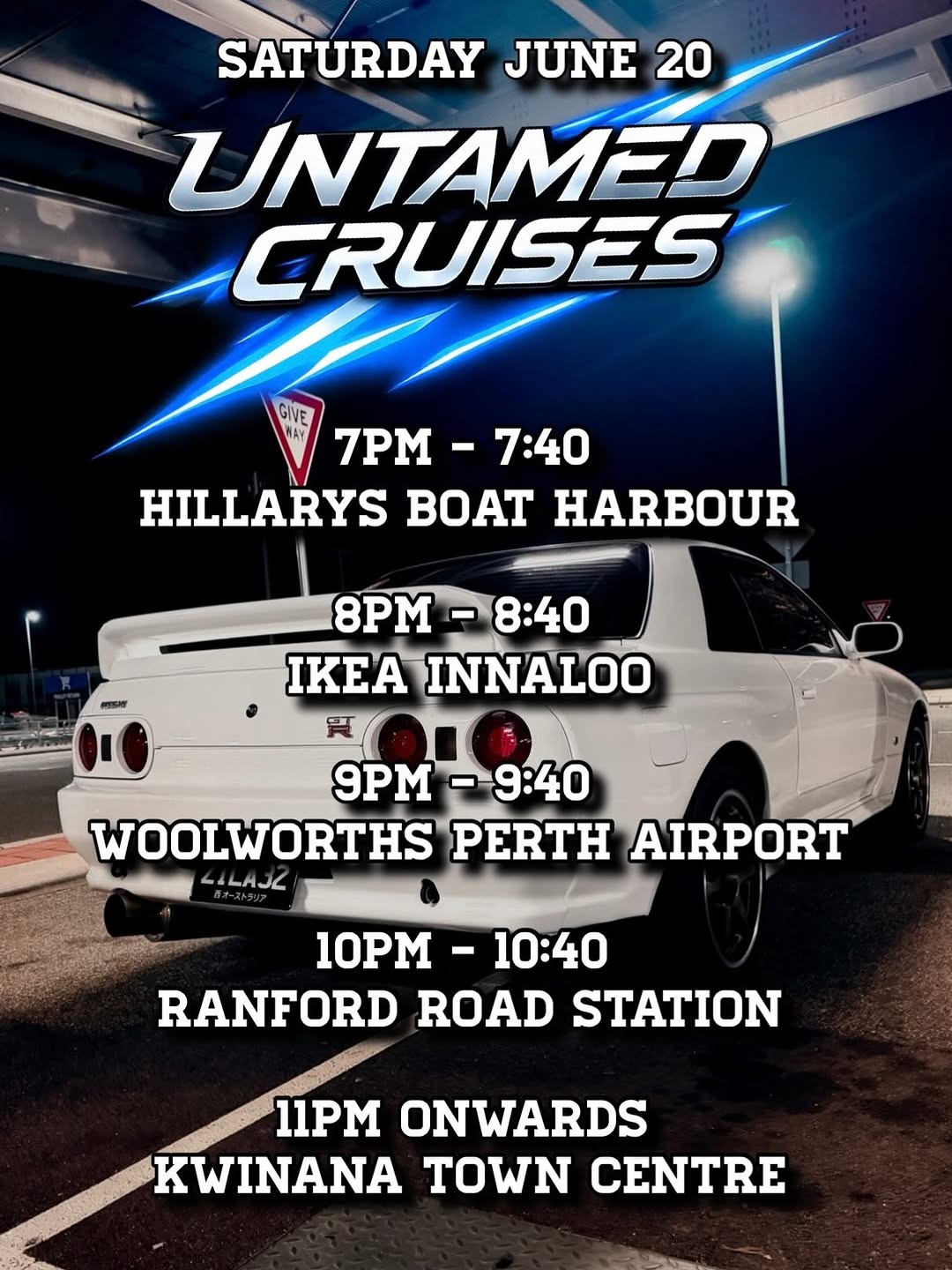 Untamed Cruises — Muscle car meet in Perth, WA on Saturday 20 June 2026