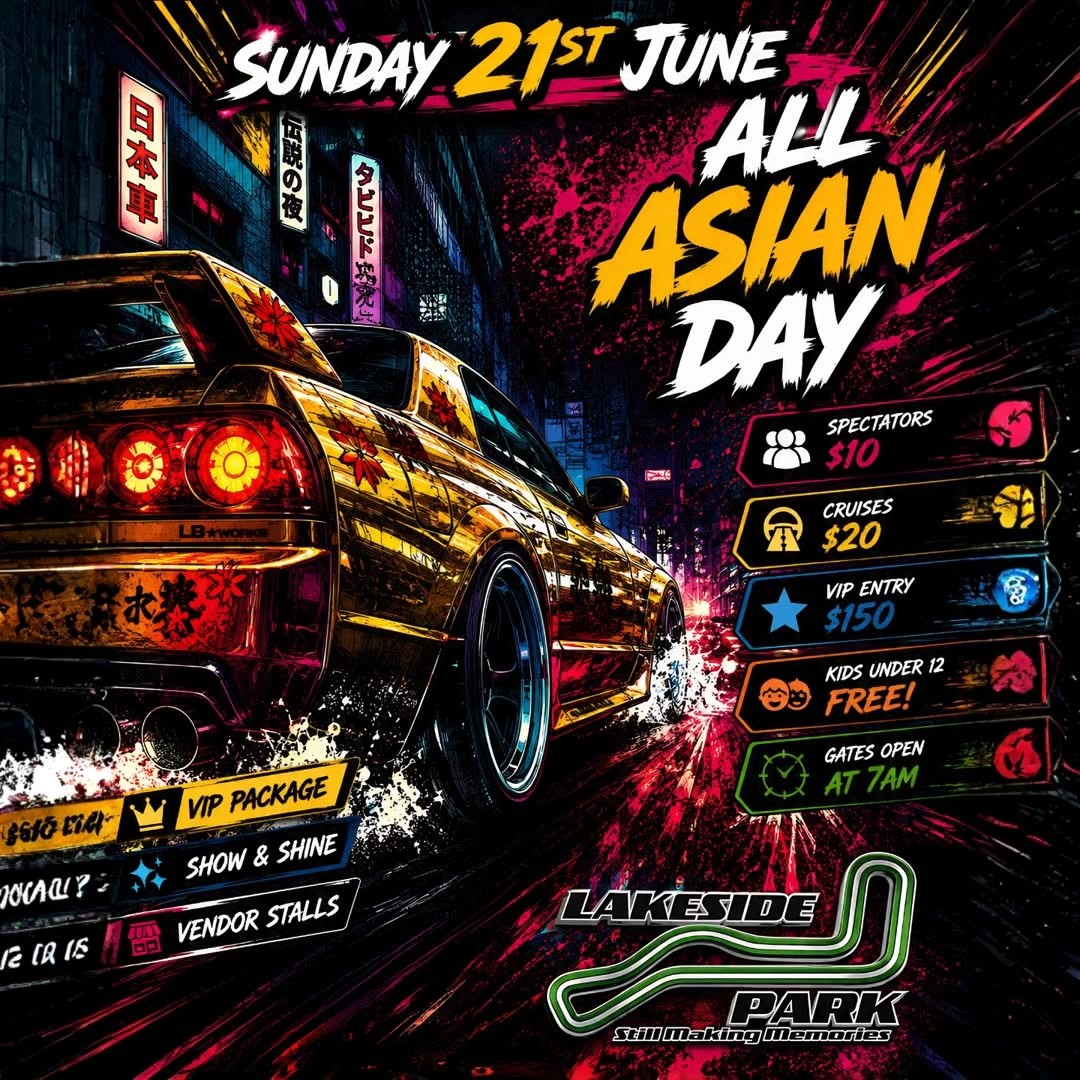 All Asian Day — JDM car meet in Brisbane, QLD on Sunday 21 June 2026