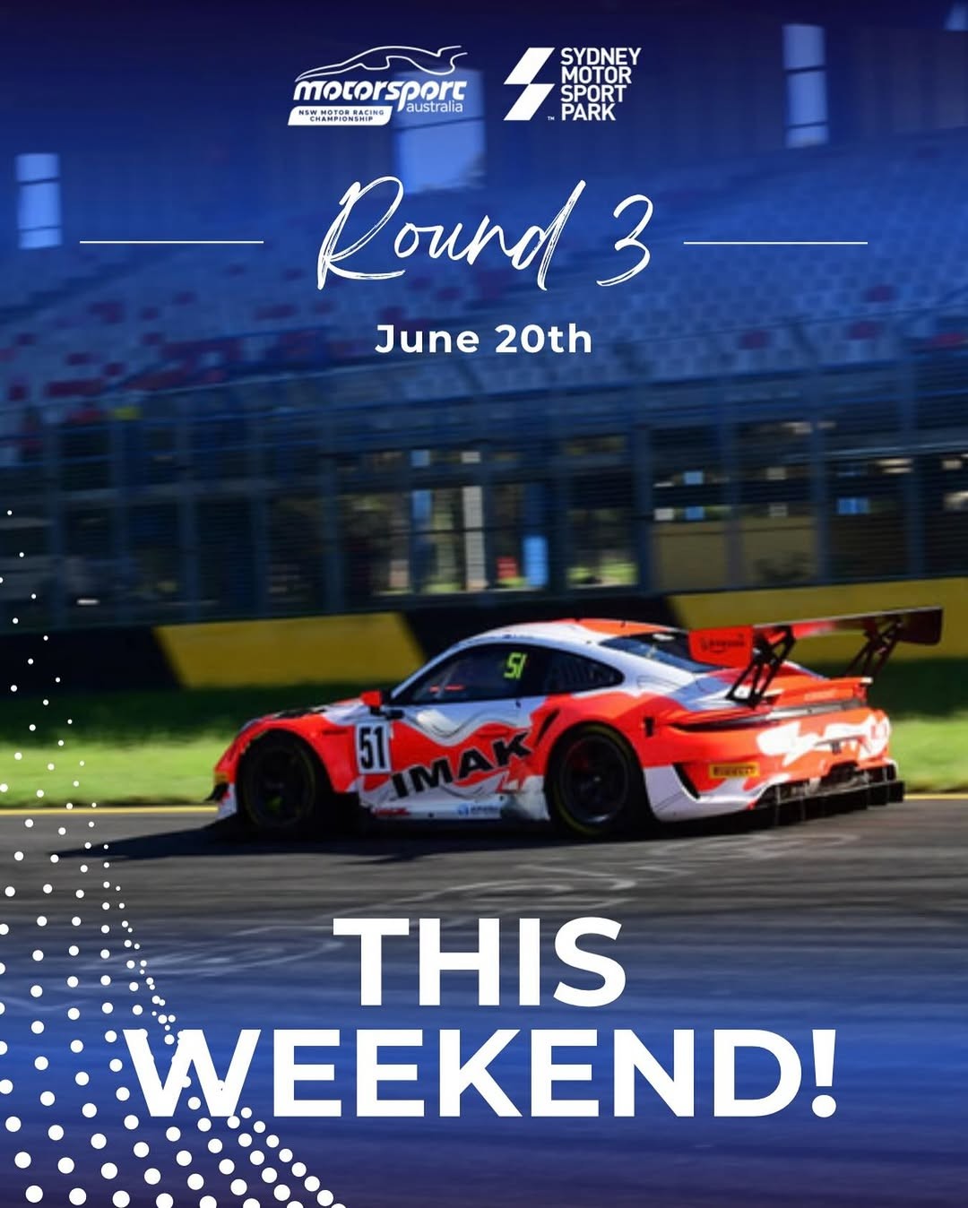 NSW Motor Racing Championship Round 3 — spectator event in Sydney, NSW on Saturday 20 June 2026