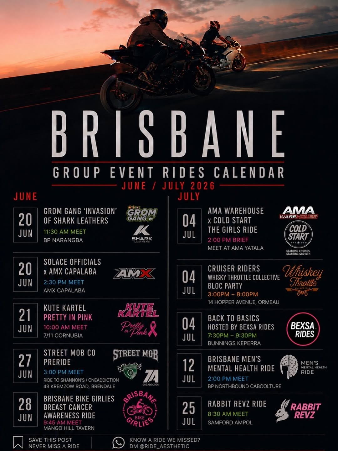 Grom Gang 'Invasion' of Shark Leathers — JDM car meet in Brisbane, QLD on Saturday 20 June 2026