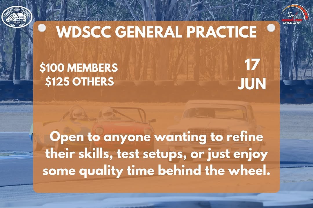 WDSCC General Practice — Muscle track day in Brisbane, QLD on Wednesday 17 June 2026