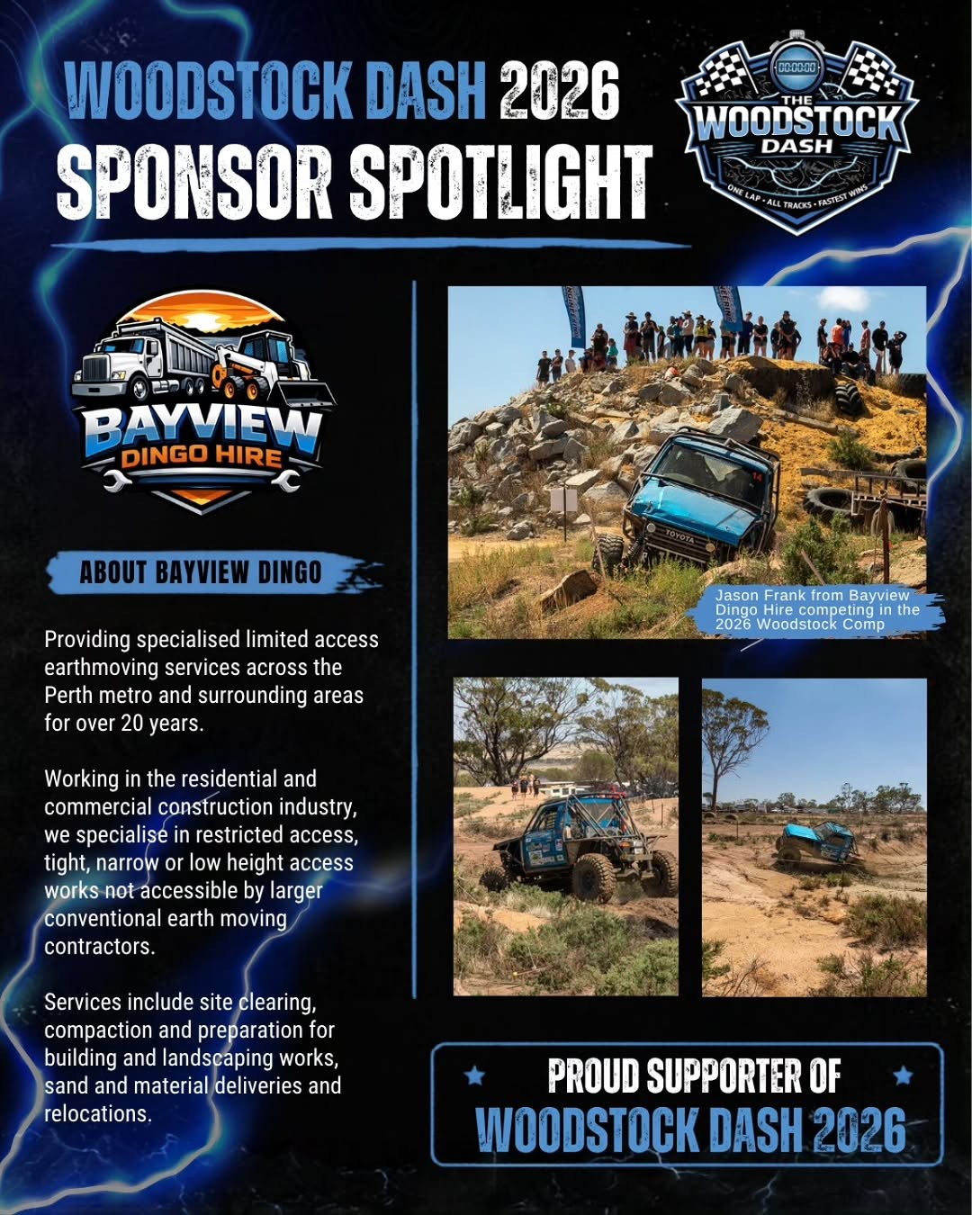 The Woodstock Dash 2026 — 4x4 spectator event in Perth, WA on Friday 17 July 2026