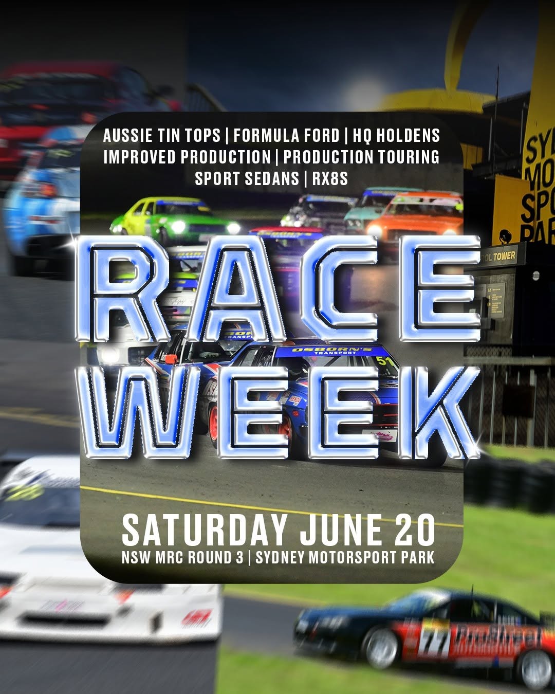 NSW Motor Race Championship Round 3 — Muscle spectator event in Sydney, NSW on Saturday 20 June 2026