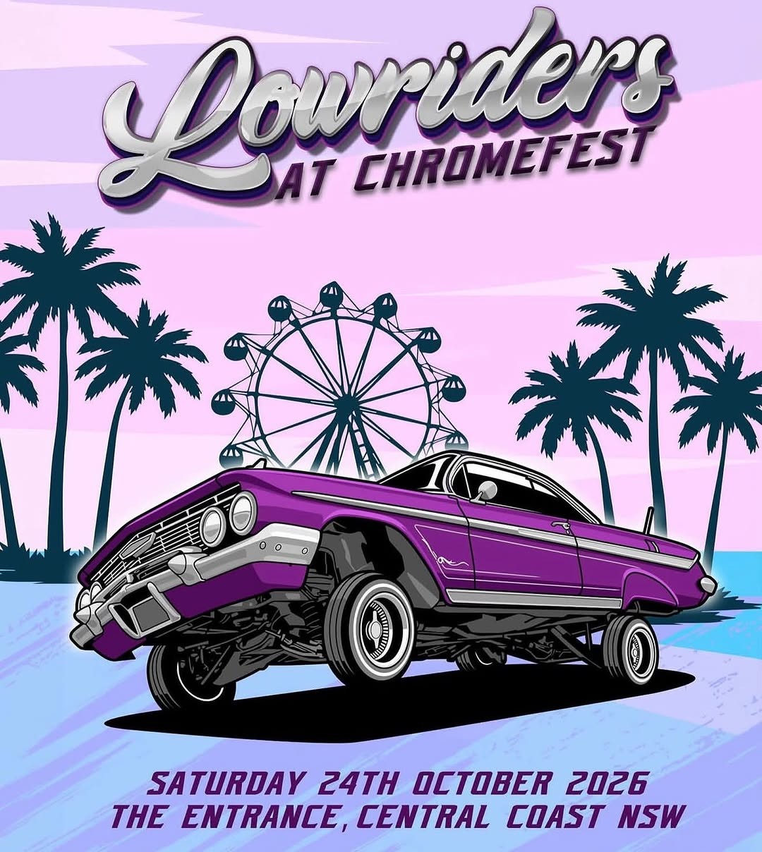 Lowriders at Chromefest — Stance/Classic spectator event in Central Coast, NSW on Saturday 24 October 2026