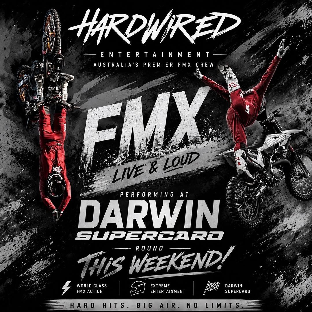 FMX Live & Loud at Darwin Supercars — Exotic/Muscle spectator event in Darwin, NT on Friday 19 June 2026