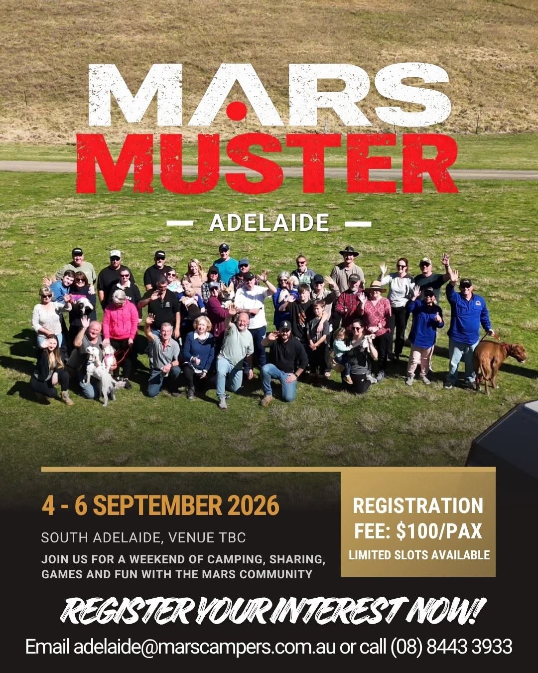 Mars Muster Adelaide — 4x4 car meet in Adelaide, SA on Friday 4 September 2026