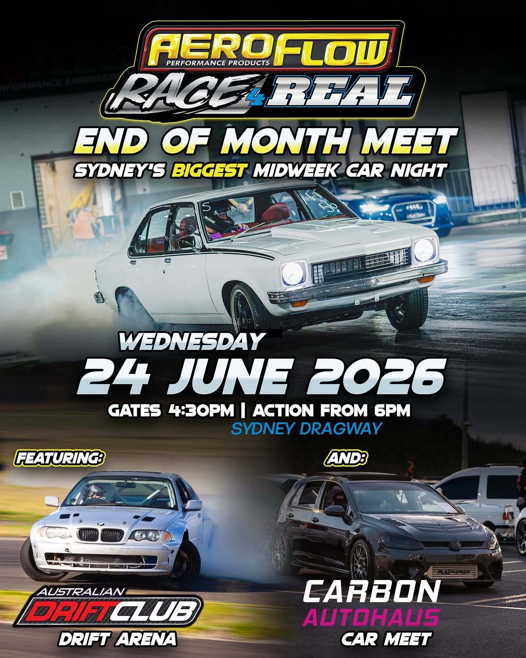Aeroflow Race 4 Real - End of Month Meet — Euro/JDM track day in Sydney, NSW on Wednesday 24 June 2026