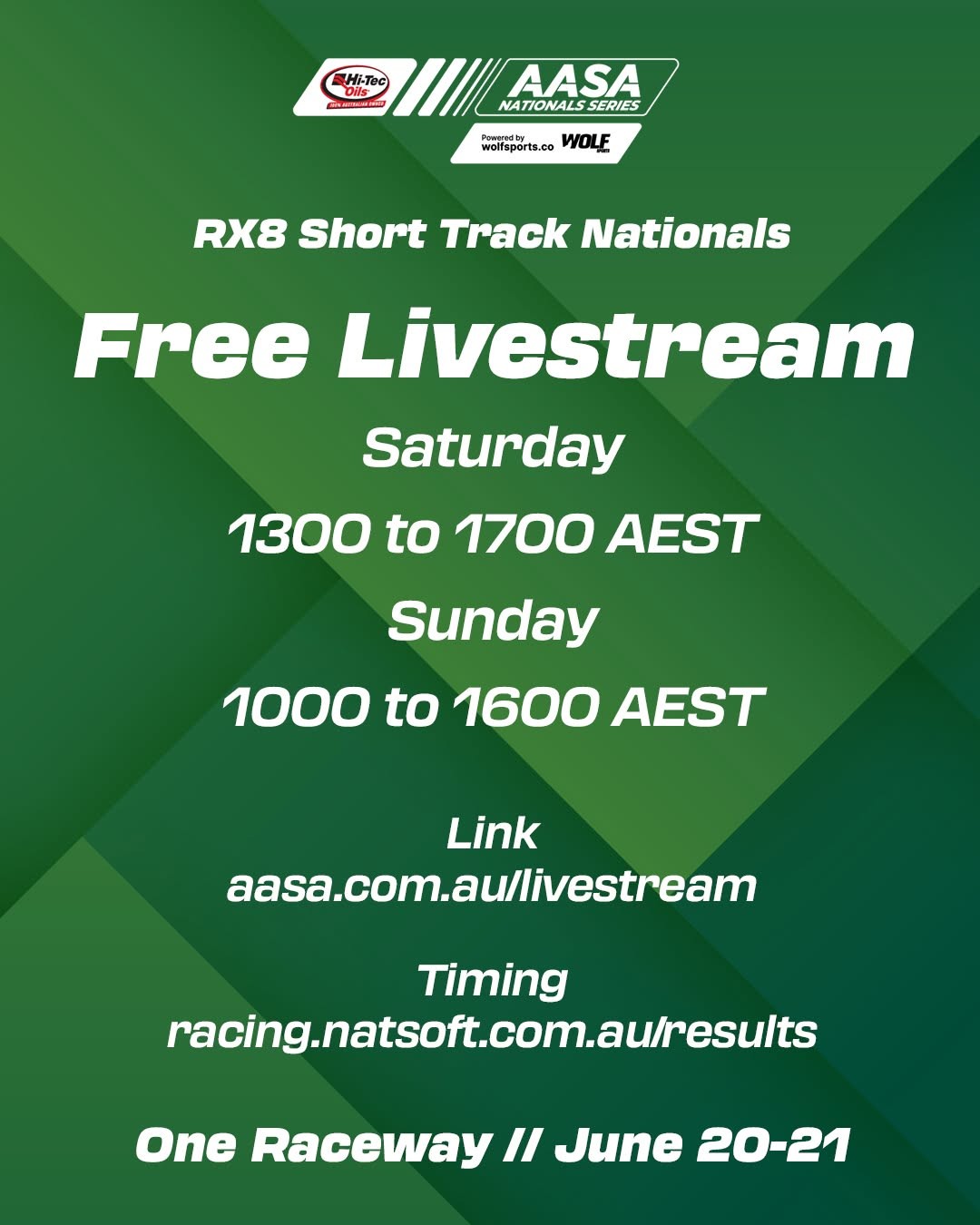 RX8 Short Track Nationals — spectator event in Sydney, NSW on Saturday 20 June 2026