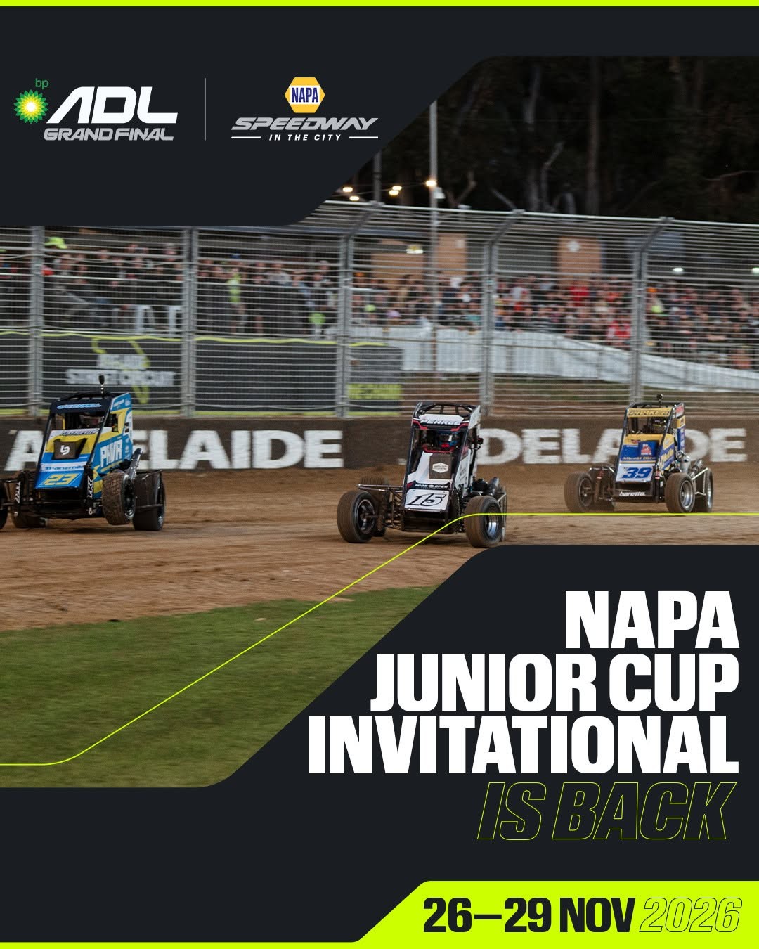 NAPA Junior Cup Invitational — spectator event in Adelaide, SA on Thursday 26 November 2026