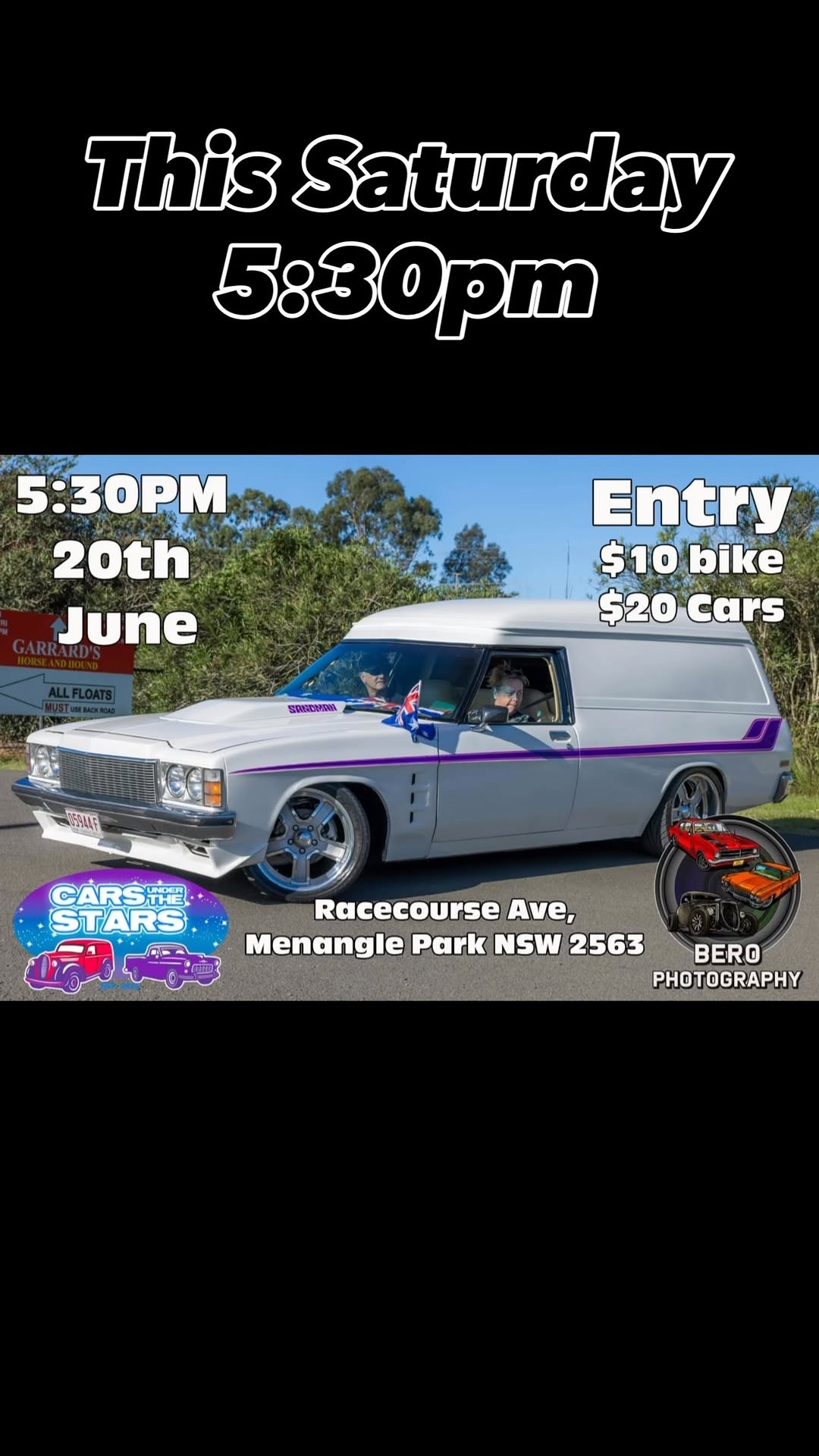Cars Under The Stars — Classic/Muscle car meet in Sydney, NSW on Saturday 20 June 2026