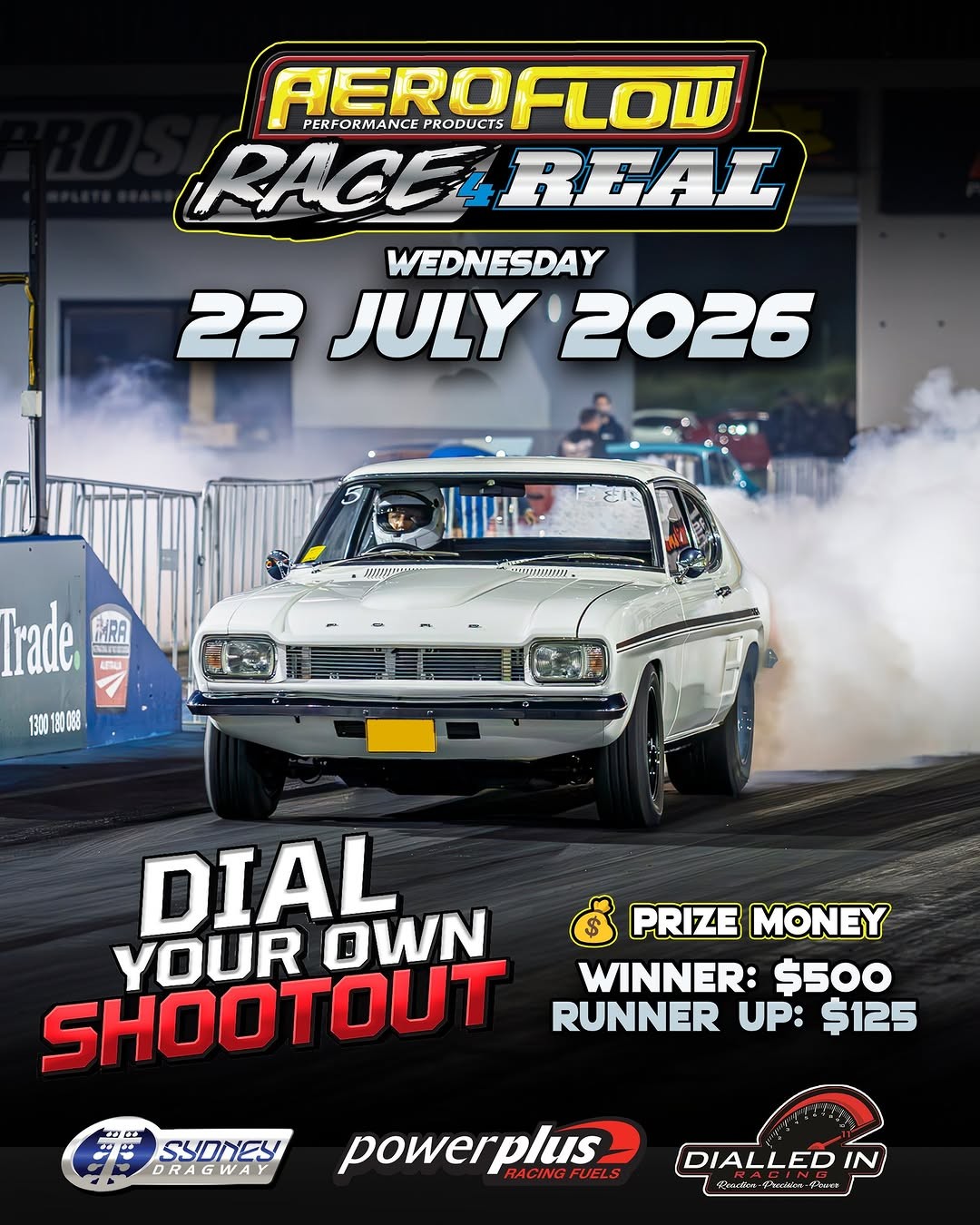 Aeroflow Race 4 Real — Muscle track day in Sydney, NSW on Wednesday 22 July 2026